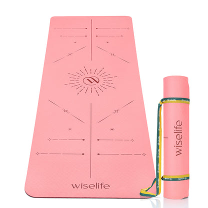 Dual Layer Alignment TPE Yoga Mat - 6mm