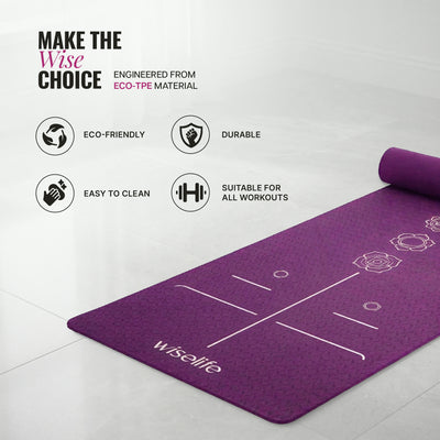 True Alignment TPE Yoga Mat - 6mm