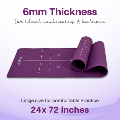 True Alignment TPE Yoga Mat - 6mm