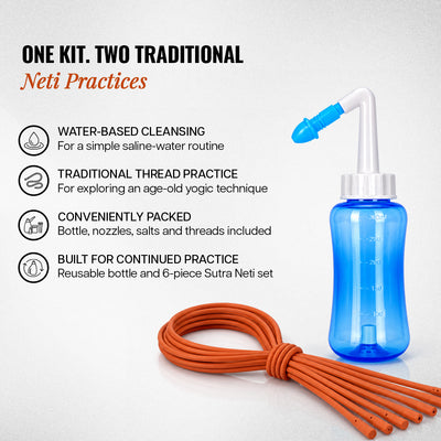 Nasal Cleanser with 300ml Squeeze Bottle, Kit with Interchangeable Nozzles