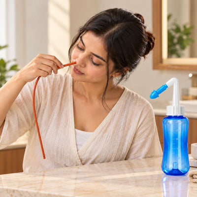 Nasal Cleanser with 300ml Squeeze Bottle, Kit with Interchangeable Nozzles
