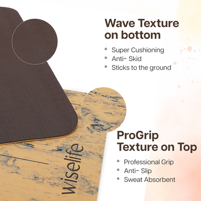 Dual Layer Alignment TPE Yoga Mat - 6mm
