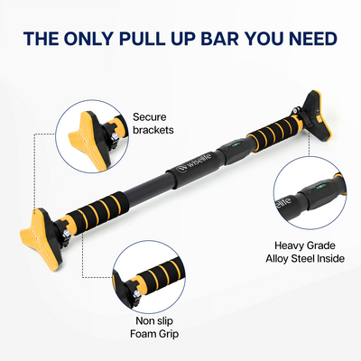 Wise Heavy-Duty Adjustable Pull Up Bar | Supports Up to 200 kg