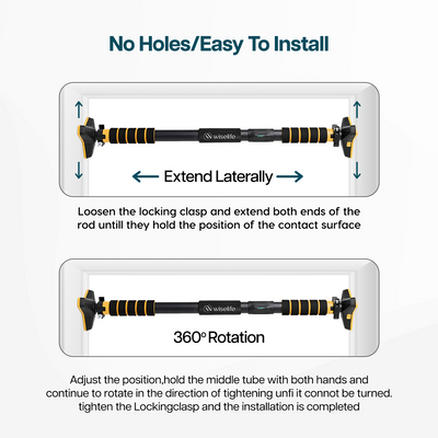Wise Heavy-Duty Adjustable Pull Up Bar | Supports Up to 200 kg