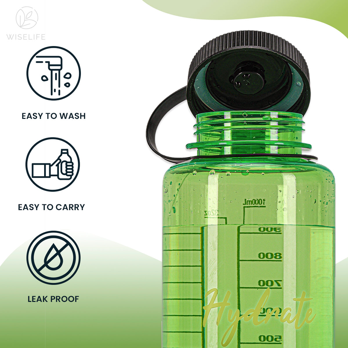 Best Sports Water Bottle 1.2L Leak Proof BPA Free Lightweight