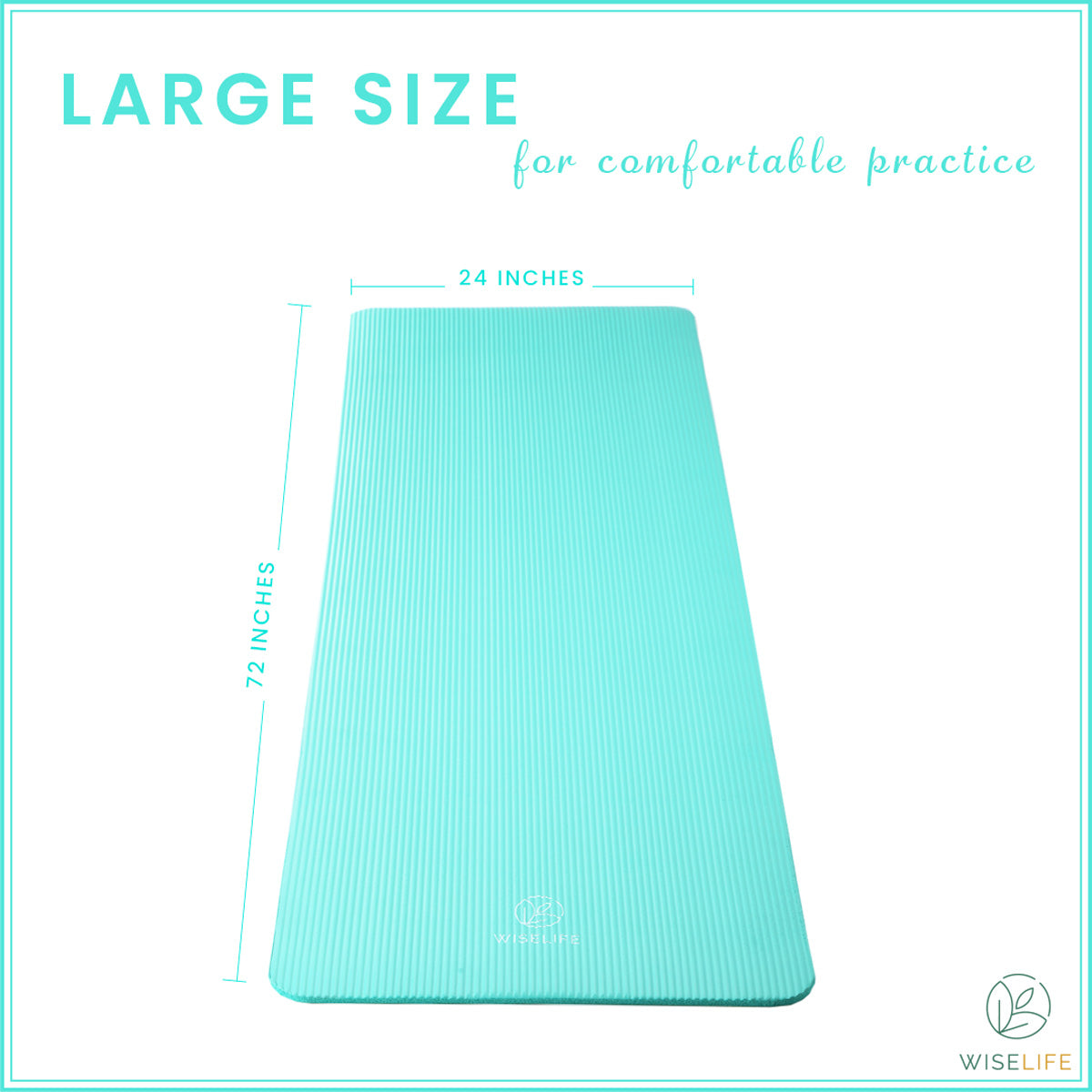 Thick Comfort foam NBR 12mm Yoga Mat  + Carry Strap –  Blue