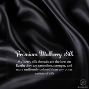 Mulberry Silk Eye Mask (Green + Black)