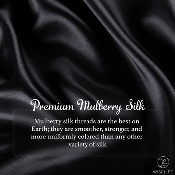 Mulberry Silk Eye Mask (Green + Black)