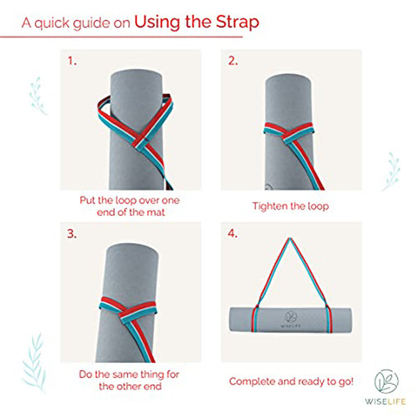 wiselife yoga mat strap , mat strap , mattress strap , yoga mat straps for carrying , yoga mat straps for carrying thick , yoga mat straps for carrying heavy , yoga mat carrying strap , yoga mat holder strap , yoga mat band strap , mat carrier 