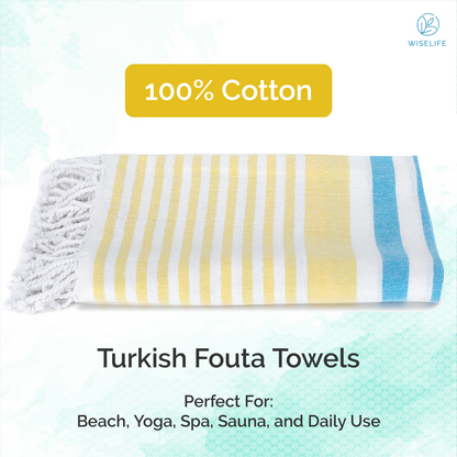 Fouta Towel (Yellow Cyan)