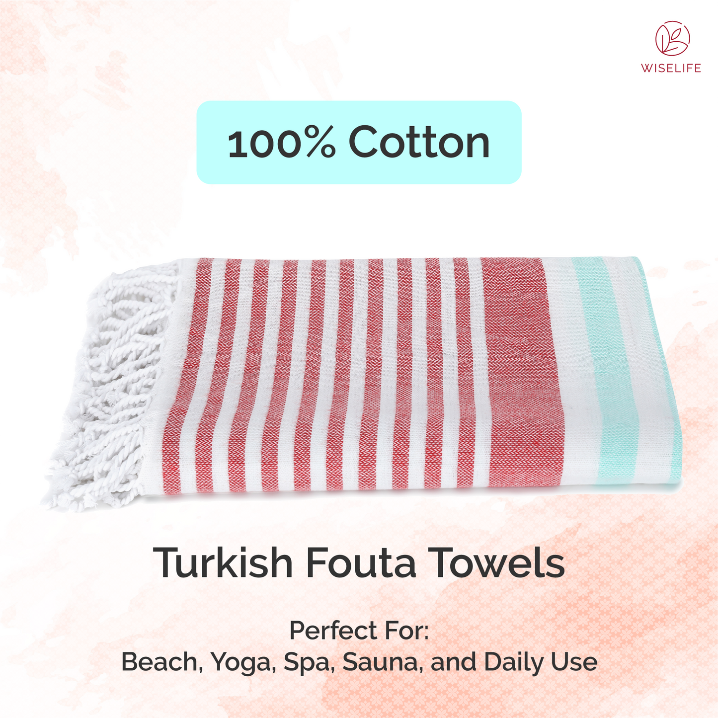 Fouta Towel (Red Cyan)