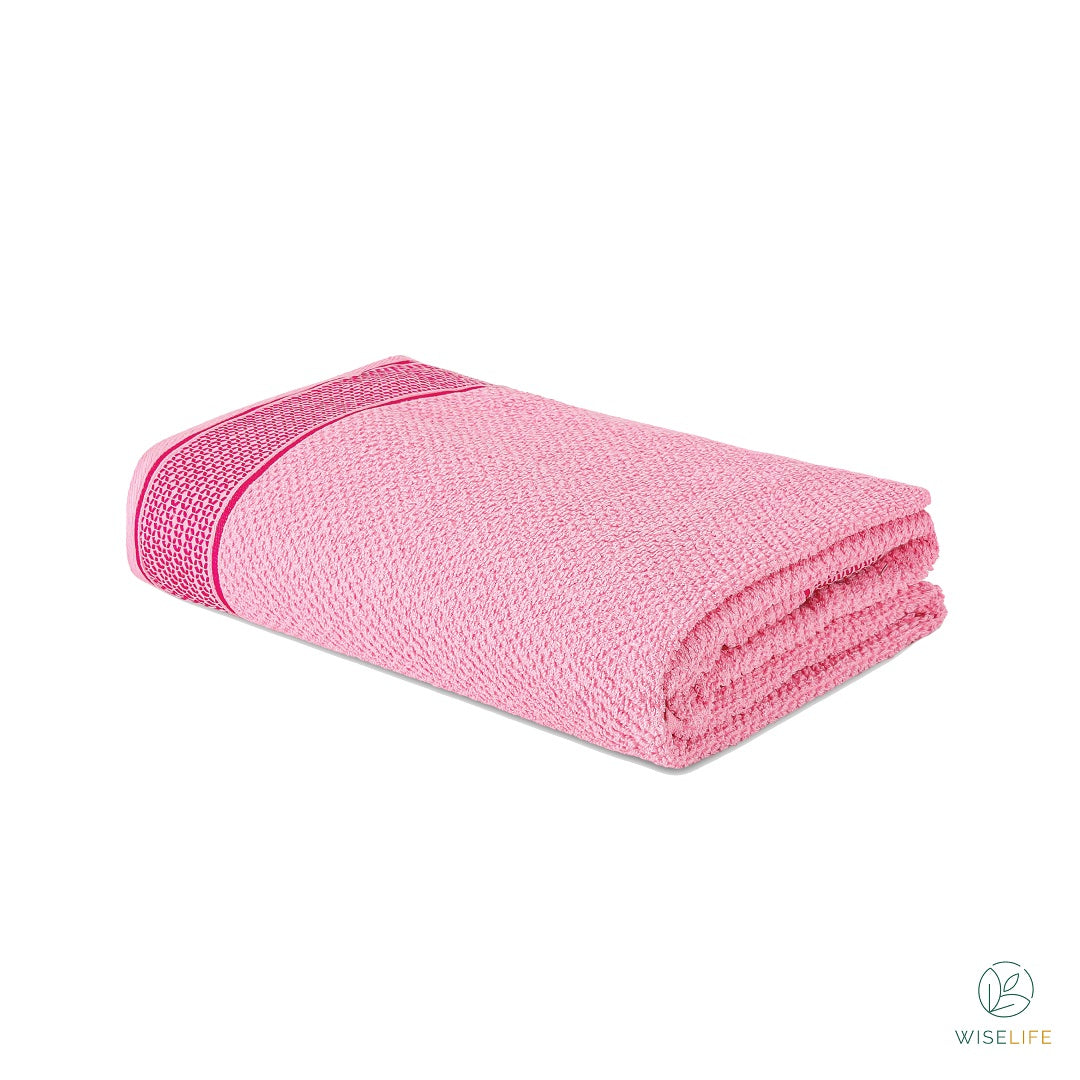 Bath Towels 500 GSM Raspberry Pink wiselife.in